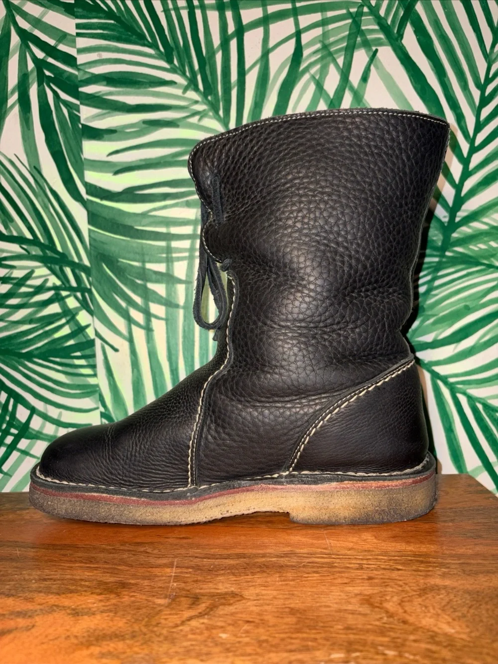 Duckfeet Aarhus Black Leather Sheepskin Lined Boots Women’s 38 7.5-8